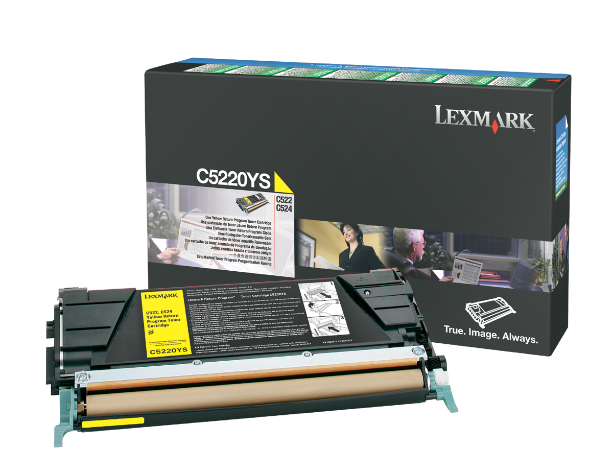 C522, C524, C53x Yellow Return Program Toner Cartridge 